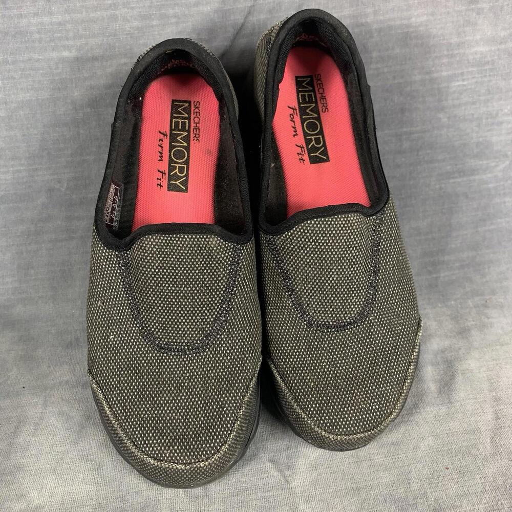 Skechers GOWalk Womens Shoes 8 M Black Canvas Starlight Slip On Comfort Loafers - Picture 2 of 8